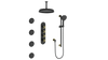 ZEHN 3/4" HIGH-FLOW TH SHOWER KIT WITH BODY JETS AND 6" CEILING ARM