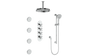 ZEHN 3/4" HIGH-FLOW TH SHOWER KIT WITH BODY JETS AND 6" CEILING ARM