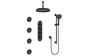 ZEHN 3/4" HIGH-FLOW TH SHOWER KIT WITH BODY JETS AND 6" CEILING ARM