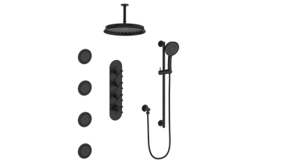 ZEHN 3/4" HIGH-FLOW TH SHOWER KIT WITH BODY JETS AND 6" CEILING ARM