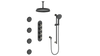 ZEHN 3/4" HIGH-FLOW TH SHOWER KIT WITH BODY JETS AND 6" CEILING ARM