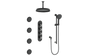 ZEHN 3/4" HIGH-FLOW TH SHOWER KIT WITH BODY JETS AND 6" CEILING ARM