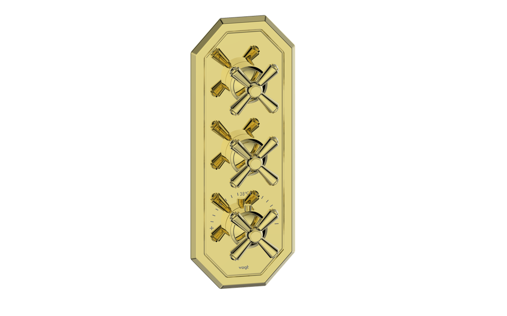 CARINTHIA TRIM FOR 3/4" HIGH-FLOW TH VALVE WITH 2 VOLUME CONTROLS