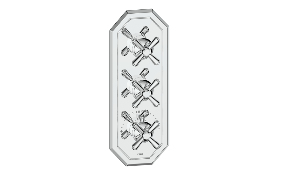 CARINTHIA TRIM FOR 3/4" HIGH-FLOW TH VALVE WITH 2 VOLUME CONTROLS