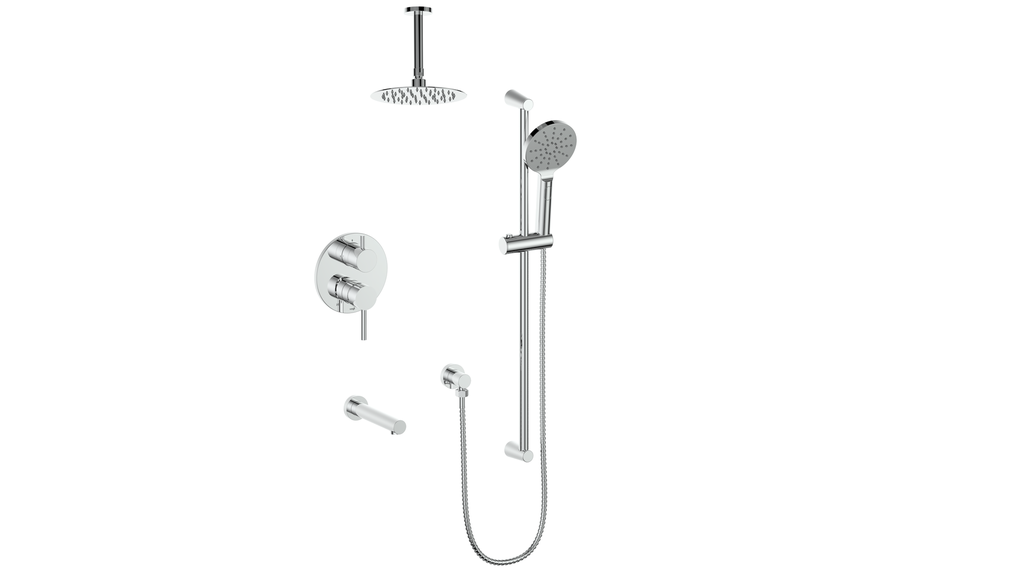 Vogt Worgl Trim for 3-Way PB Shower Kit with 6" Ceiling Arm CC
