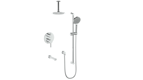 Vogt Worgl Trim for 3-Way PB Shower Kit with 6" Ceiling Arm CC