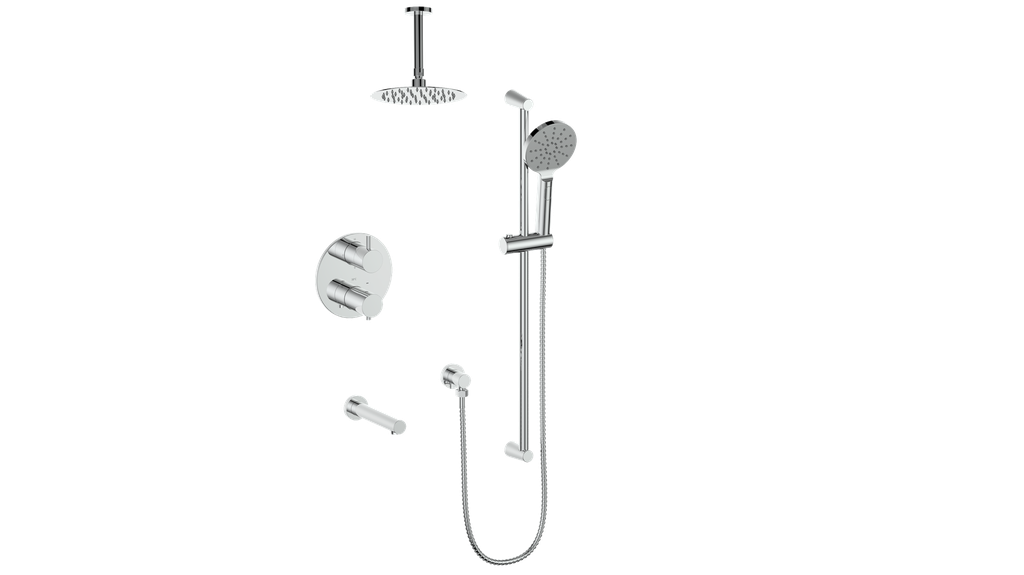 Vogt Worgl Trim for 3-Way TH Shower Kit with 6" Ceiling Arm CC