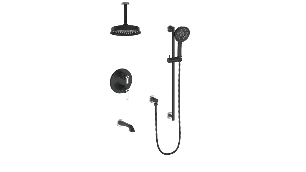 ZEHN TRIM FOR 3-WAY TH SHOWER KIT WITH 6" CEILING ARM