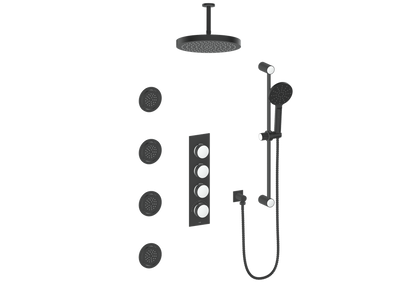 Vogt MOND 3/4" HIGH-FLOW TH SHOWER KIT WITH BODY JETS AND 6" CEILING ARM