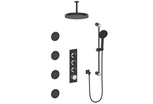 Vogt MOND 3/4" HIGH-FLOW TH SHOWER KIT WITH BODY JETS AND 6" CEILING ARM