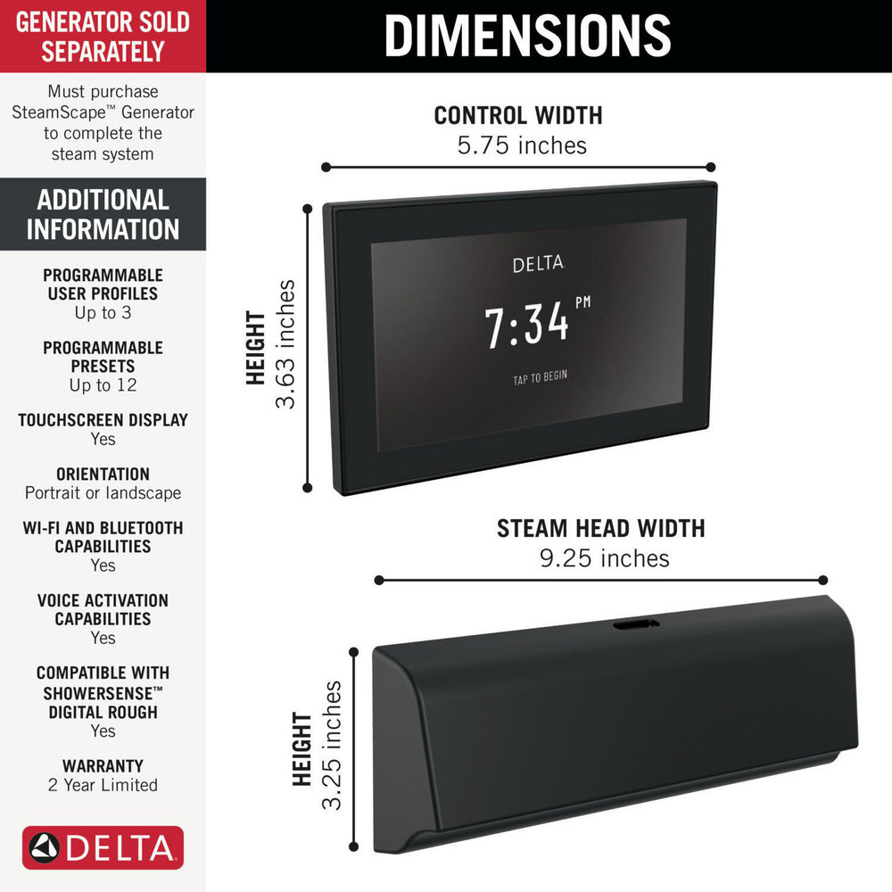 Delta Steamscape Deluxe System Unilateral Digital Steam Package
