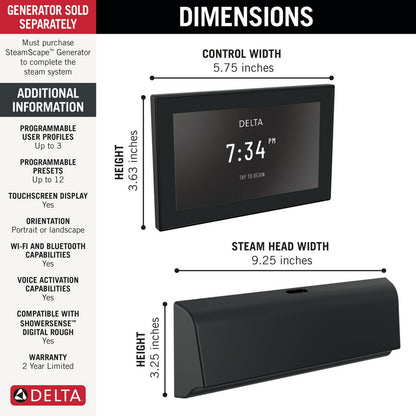 Delta Steamscape Deluxe System Unilateral Digital Steam Package