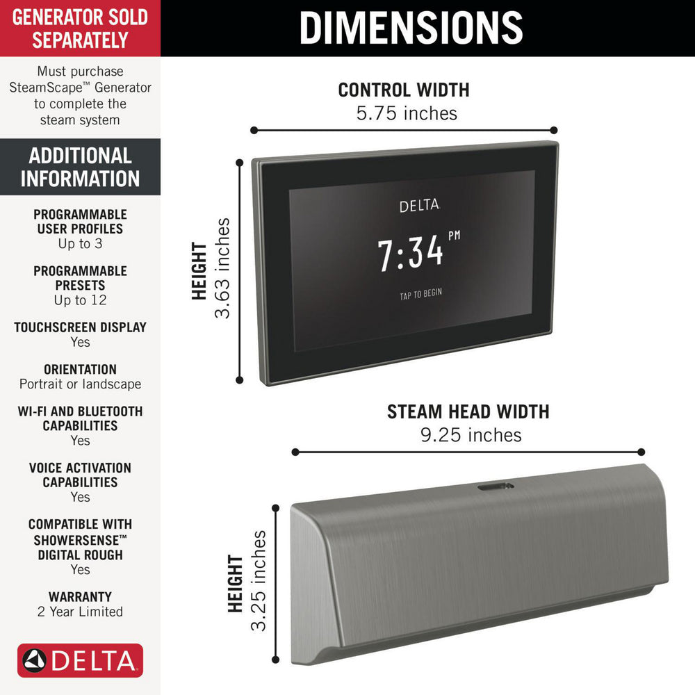 Delta Steamscape Deluxe System Unilateral Digital Steam Package
