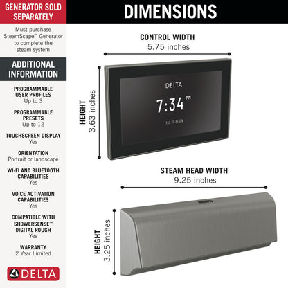 Delta Steamscape Deluxe System Unilateral Digital Steam Package