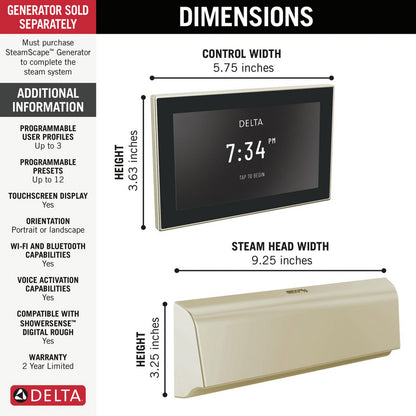 Delta Steamscape Deluxe System Unilateral Digital Steam Package