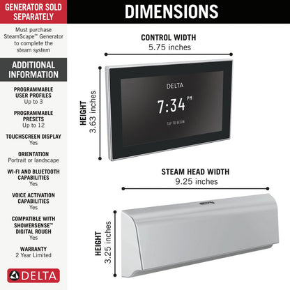 Delta Steamscape Deluxe System Unilateral Digital Steam Package