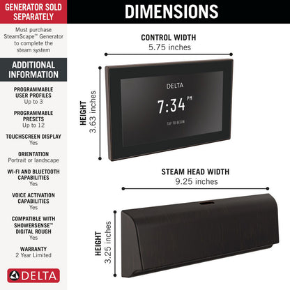 Delta Steamscape Deluxe System Unilateral Digital Steam Package