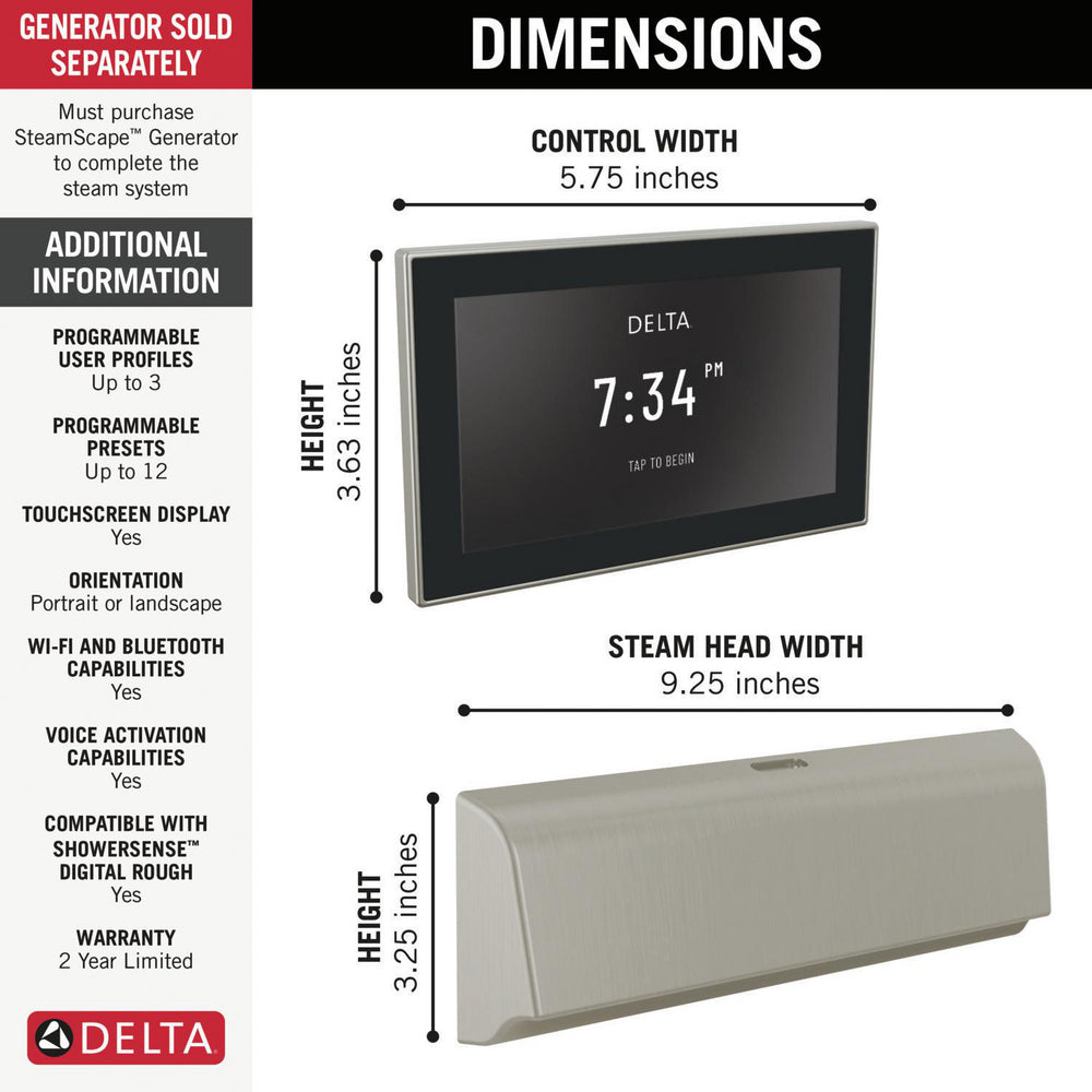 Delta Steamscape Deluxe System Unilateral Digital Steam Package