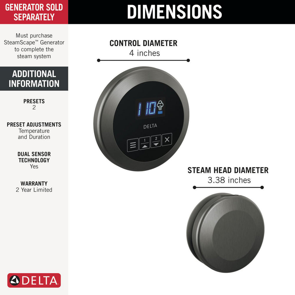 Delta Steamscape Classic System Round Steam Package