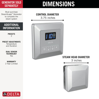 Delta Steamscape Classic System Square Steam Package