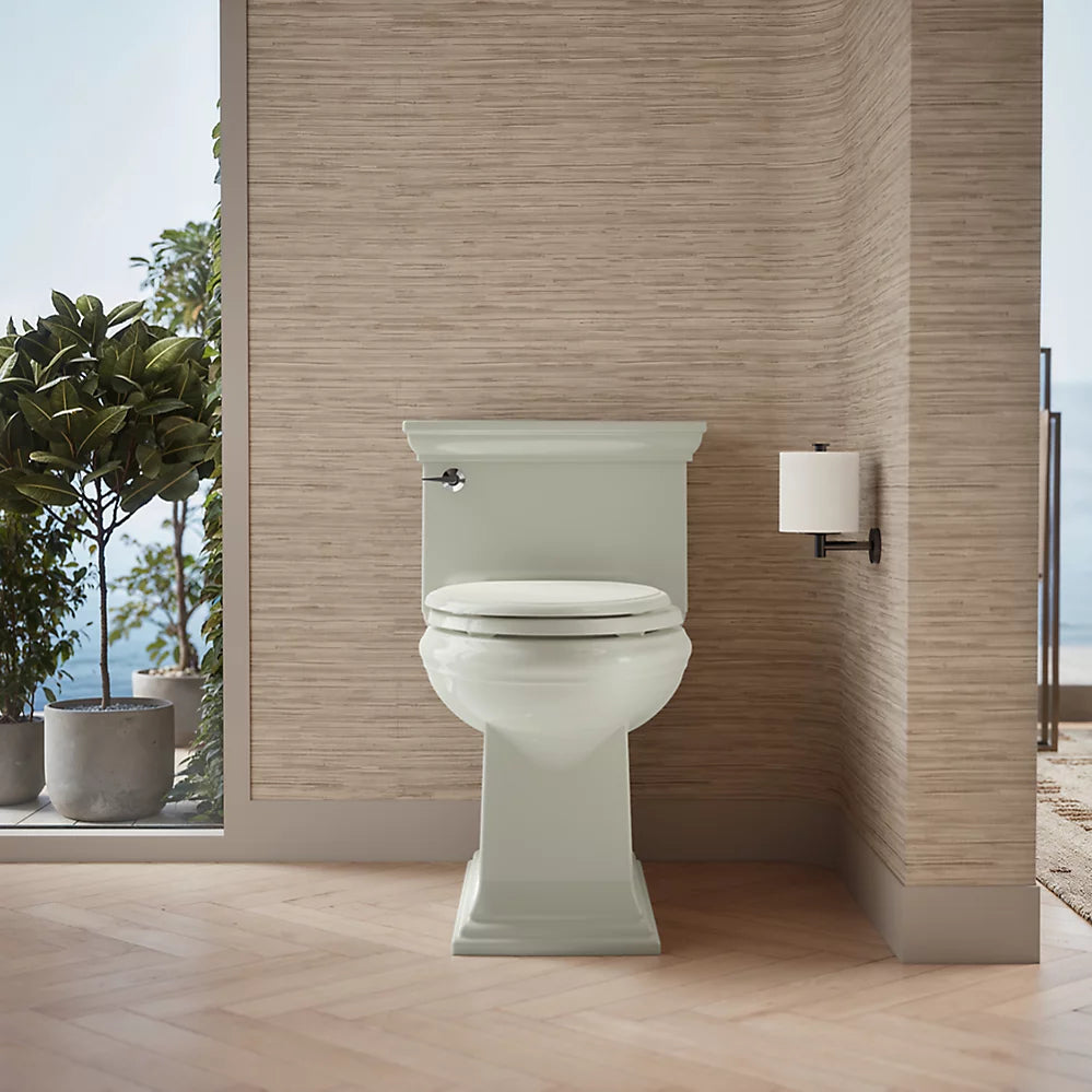 Kohler Memoirs® Stately One-piece compact elongated toilet with skirted trapway, 1.28 gpf - Golzar Home