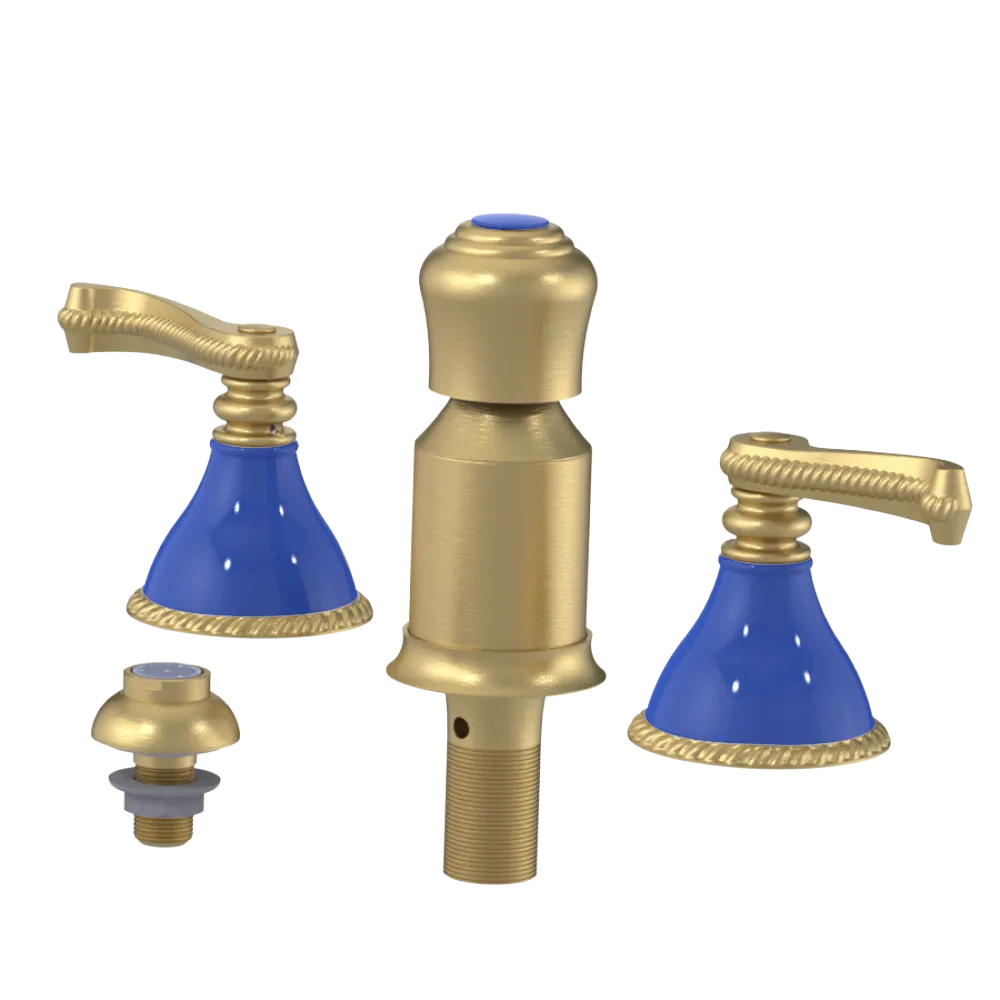 Rubinet Bidet Fitting with Spray, Diverter, and Vacum Breaker (Less Drain) Satin Brass