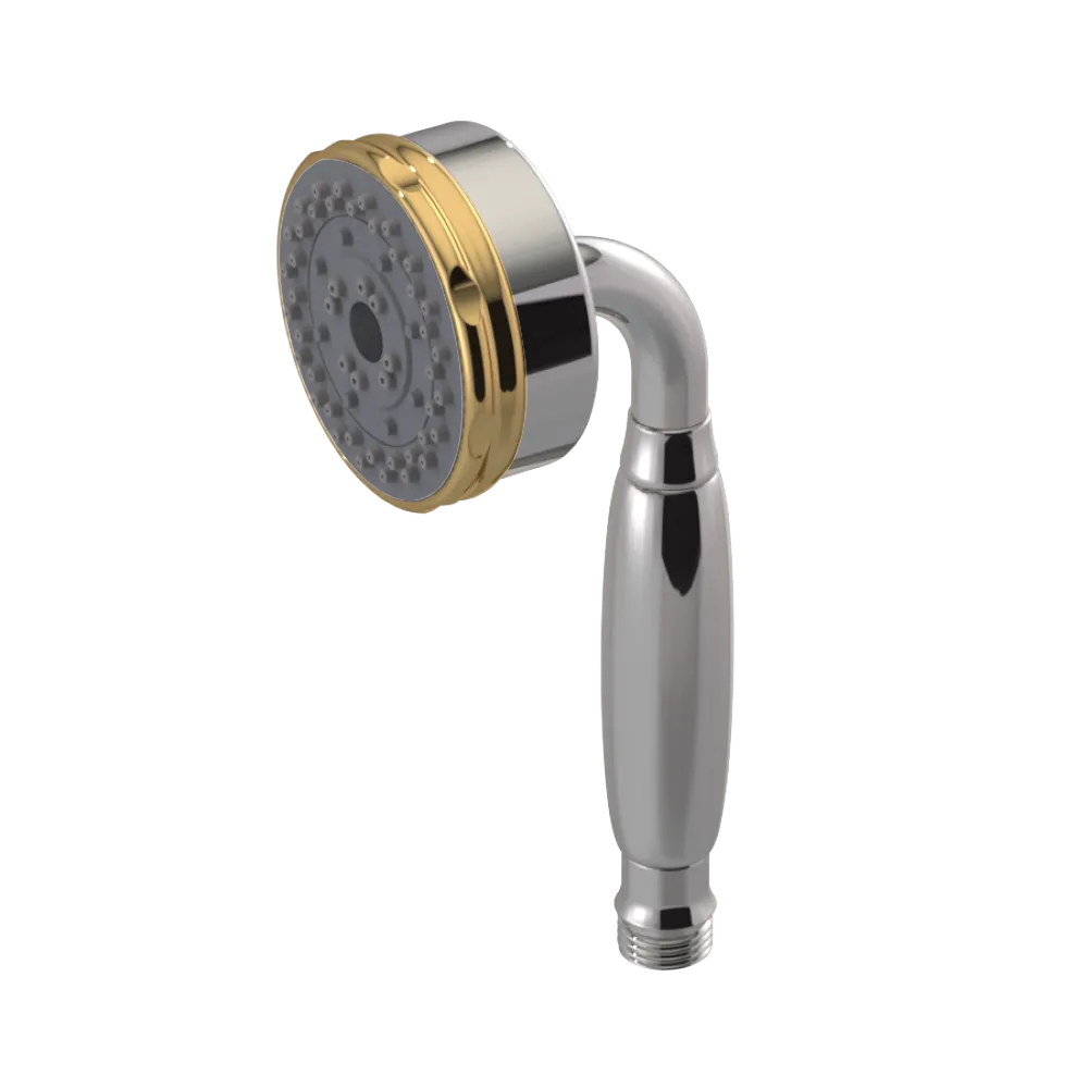 Rubinet 3 Function Hand Held Shower Only Polished Nickel