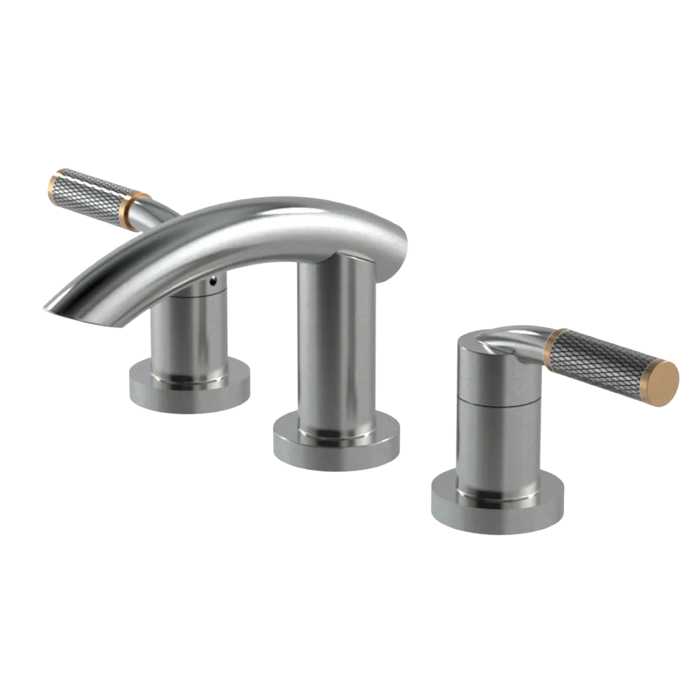 Rubinet Widespread Lav. Set. (less drain) Satin Nickel