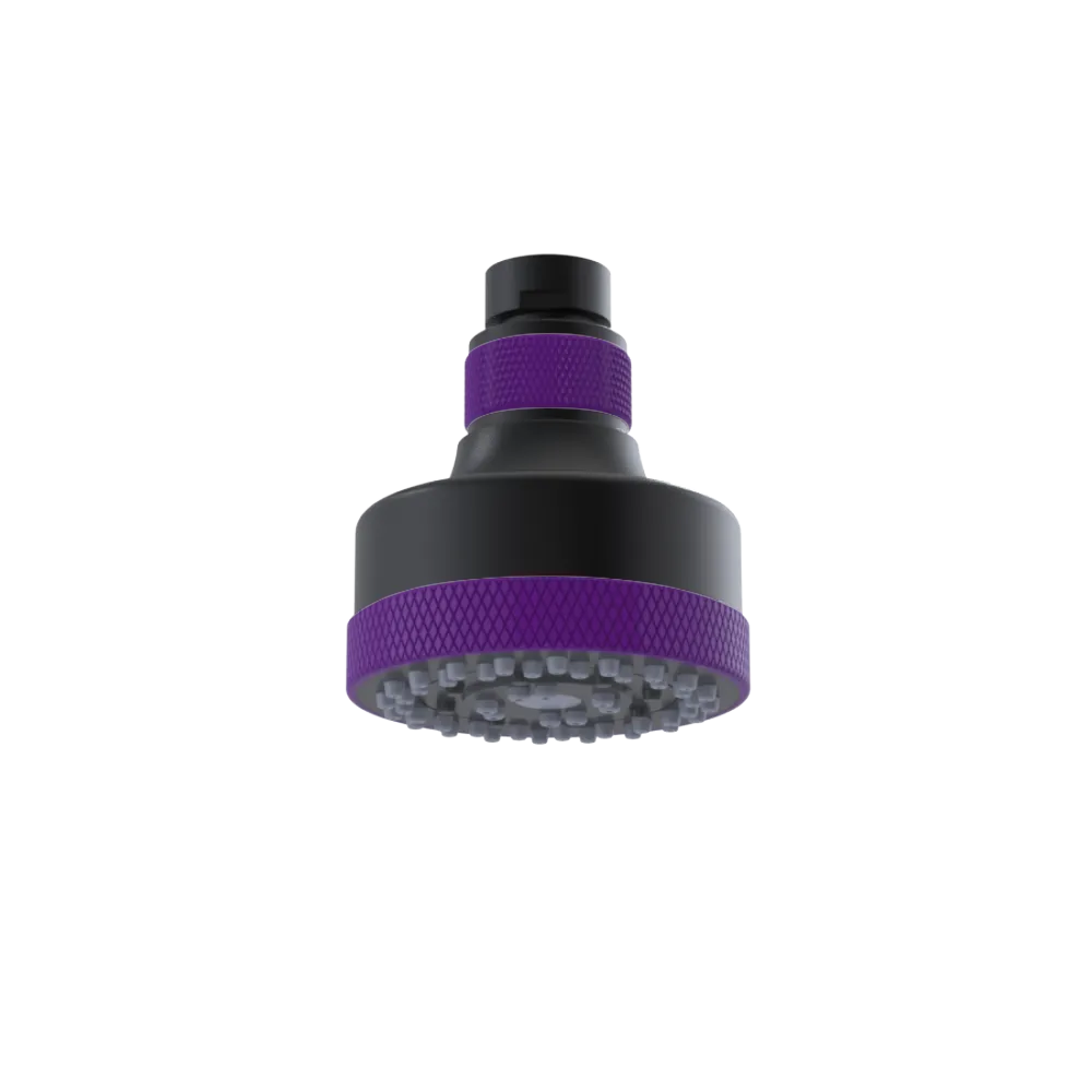 Rubinet 3 FUNCTION SHOWER HEAD Matt Black