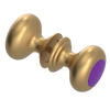 Rubinet Shower Door Knob (set) Satin Gold