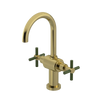 Rubinet Single Hole Dual Handle Lav. Set with LaSalle Spout (less drain) Natural Brass
