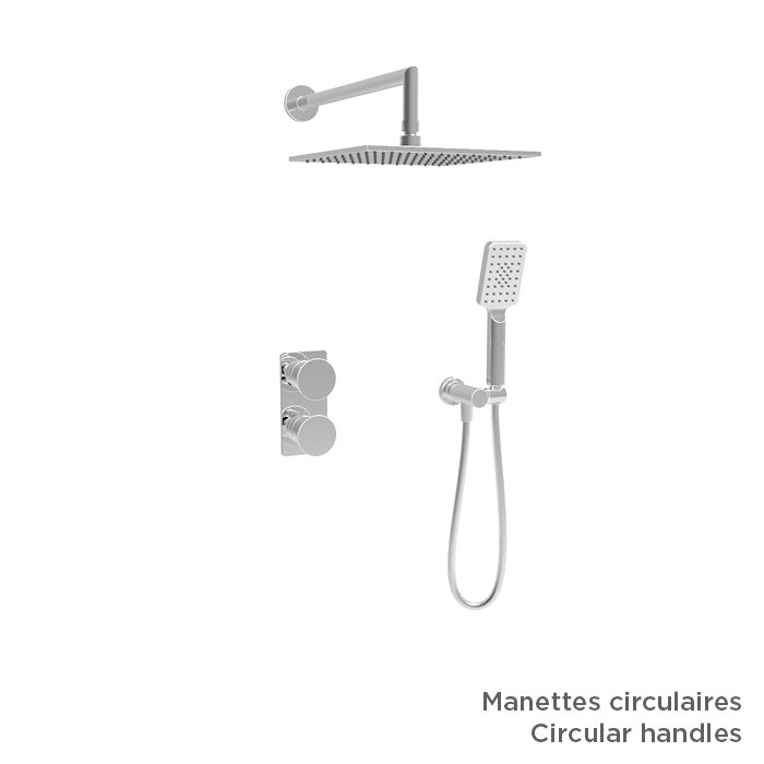 Baril Complete thermostatic pressure balanced shower kit without handle