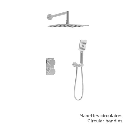 Baril Complete thermostatic pressure balanced shower kit without handle