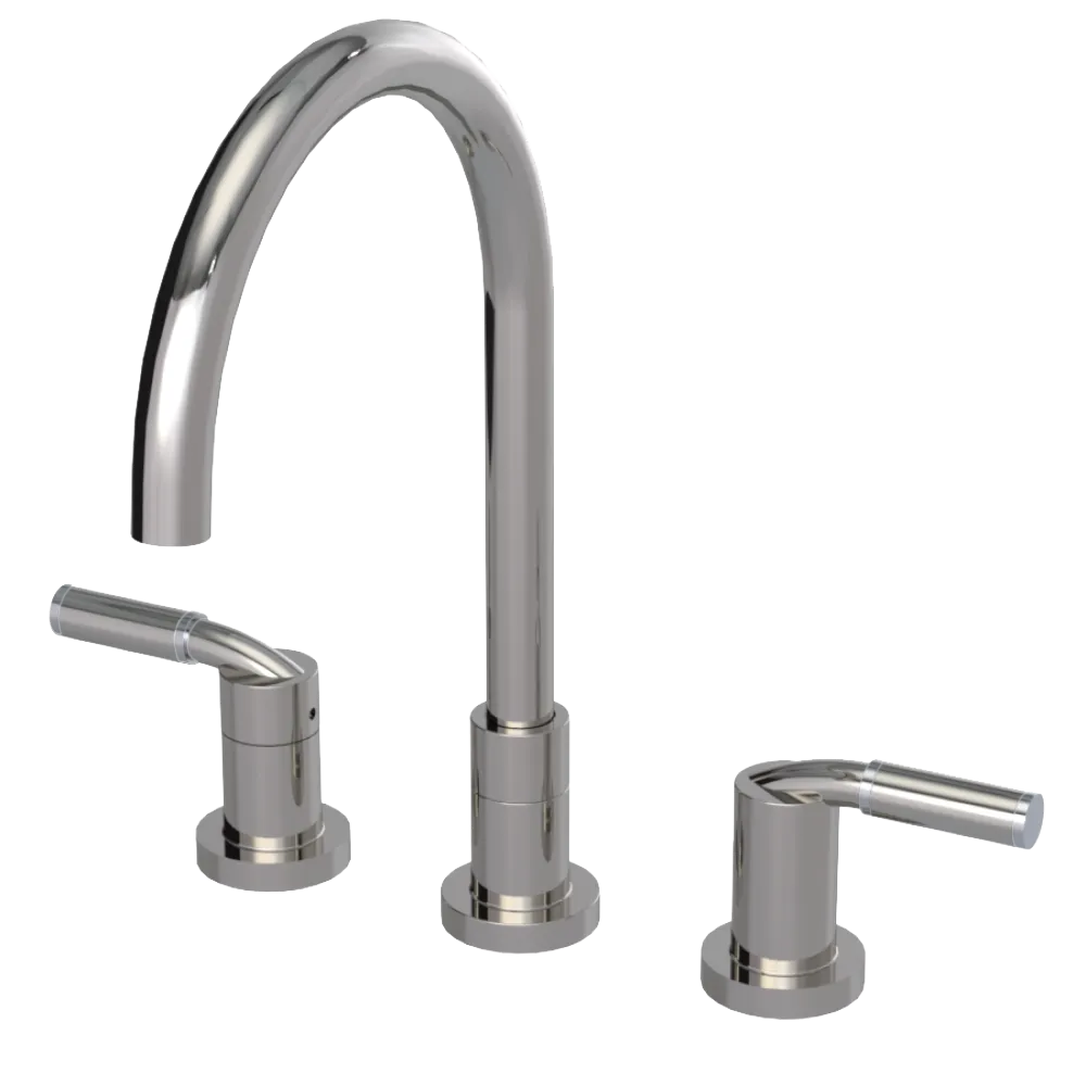 Rubinet Widespread Kitchen Set Polished Nickel
