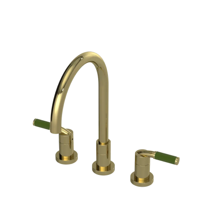 Rubinet Widespread Kitchen Set Natural Brass