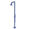 Rubinet Pressure Balance Outdoor Shower with Hand Held Shower & 10" Shower Head - 304 Stainless Steel Blu Jean
