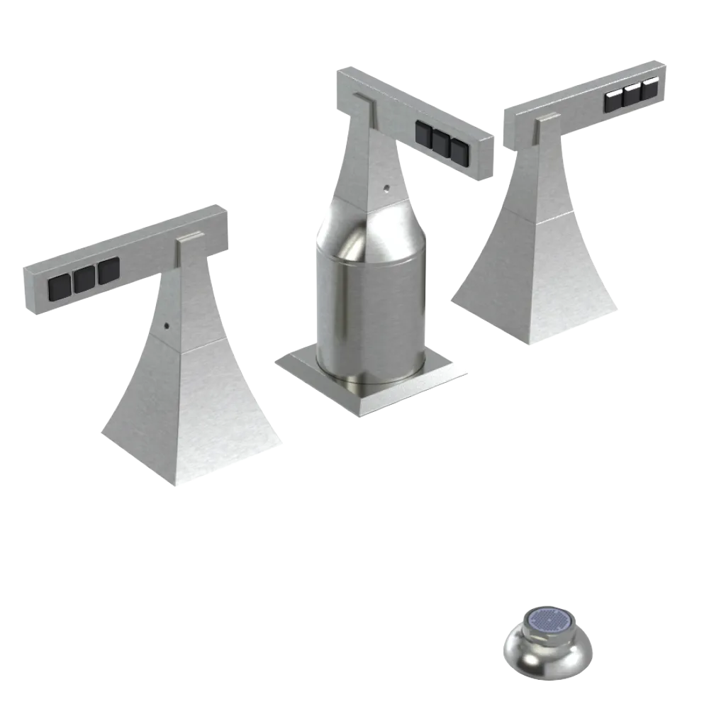 Rubinet Bidet Fitting with Spray, Diverter, and Vacum Breaker (Less Drain) Satin Nickel