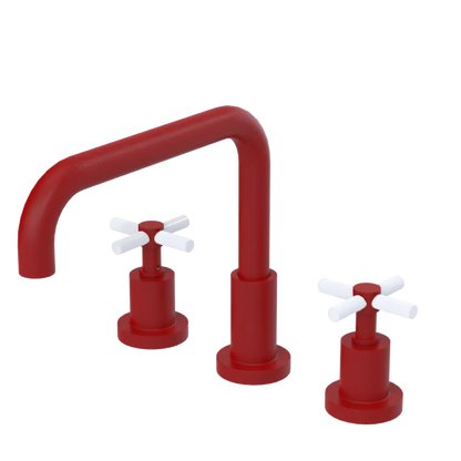 Rubinet Widespread Kitchen Set Maroon