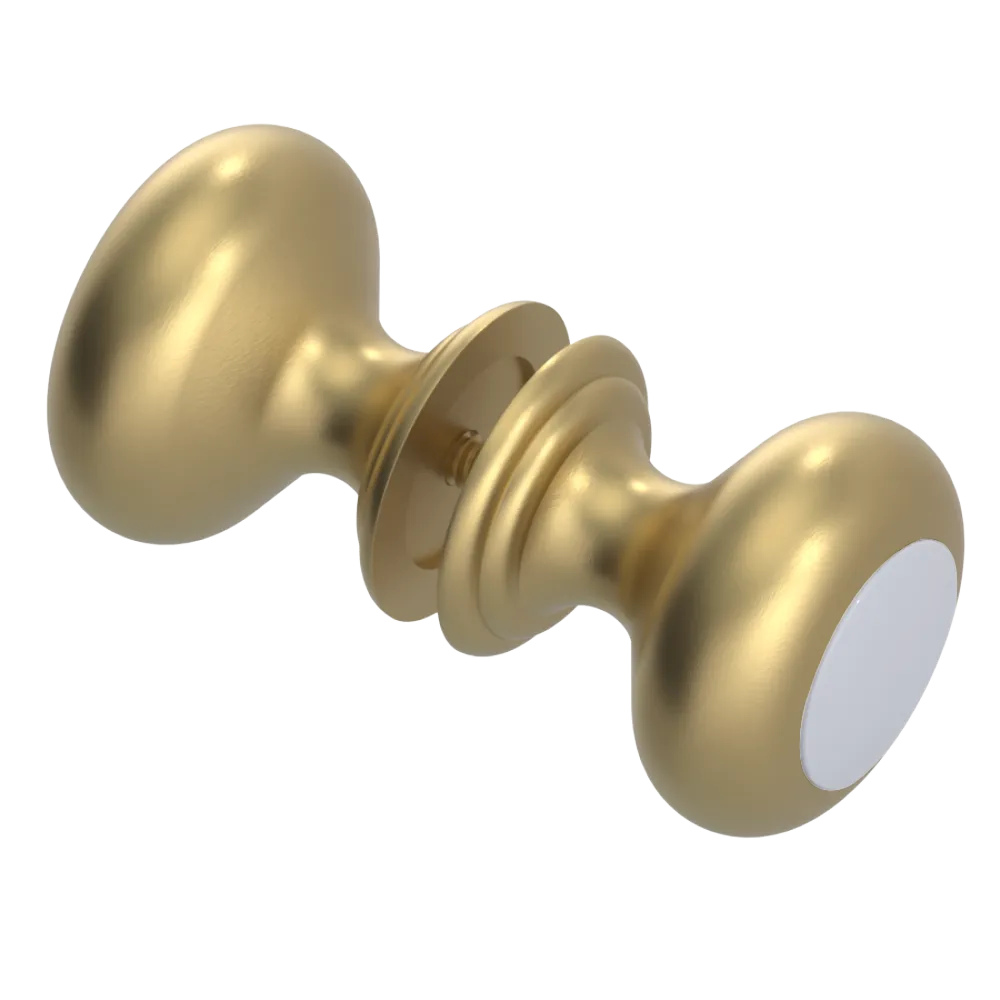 Rubinet Shower Door Knob (set) Satin Brass
