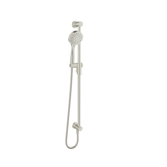 Baril 3-spray sliding shower bar with built-in supply elbow
