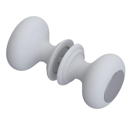 Rubinet Shower Door Knob (set) Matt White