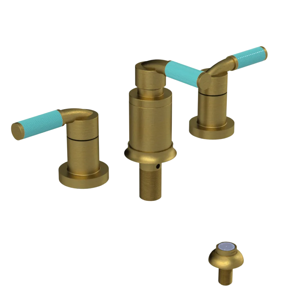 Rubinet Bidet Fitting with Spray, Diverter, and Vacum Breaker (Less Drain) Antique Brass Matt