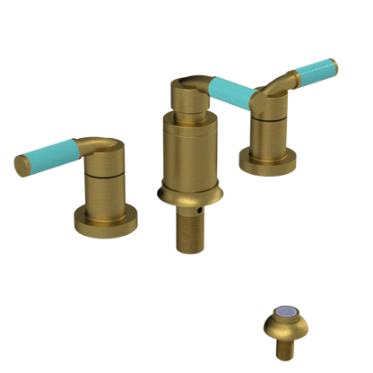 Rubinet Bidet Fitting with Spray, Diverter, and Vacum Breaker (Less Drain) Antique Brass Matt