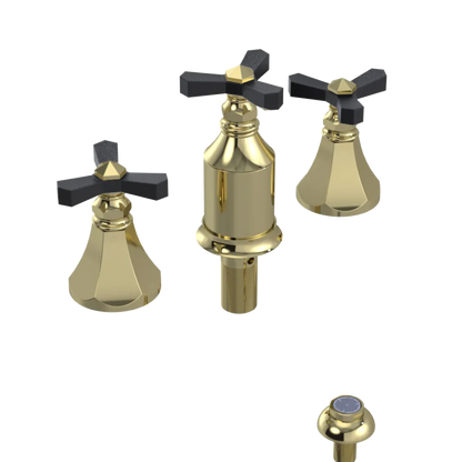 Rubinet Bidet Fitting with Spray, Diverter, and Vacum Breaker (Less Drain) Gold