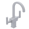 Rubinet Single Hole Dual Handle Lav. Set. (less drain) Matt White