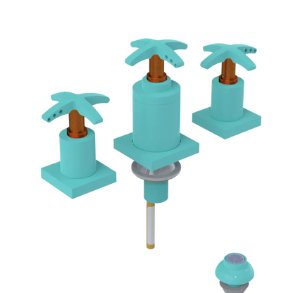 Rubinet Bidet Fitting with Spray, Diverter, and Vacuum Breaker (less drain) Aqua