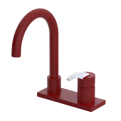 Rubinet 4" Centre Single Control Lav. Set. (less drain) Maroon