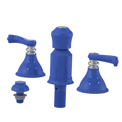 Rubinet Bidet Fitting with Spray, Diverter, and Vacum Breaker (Less Drain) Blu Jean