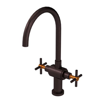 Rubinet Two Handle Single Hole Kitchen Set with LaSalle Spout Oil Rubbed Bronze