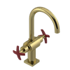 Rubinet Single Hole Dual Handle Lav. Set. (less drain) Bright Brass